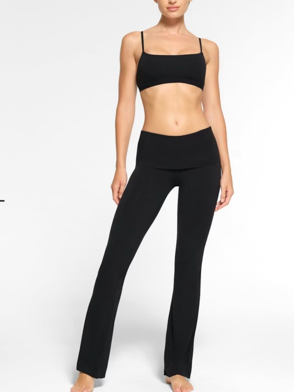 SKIMS Black High-Waist Flare Yoga Pants